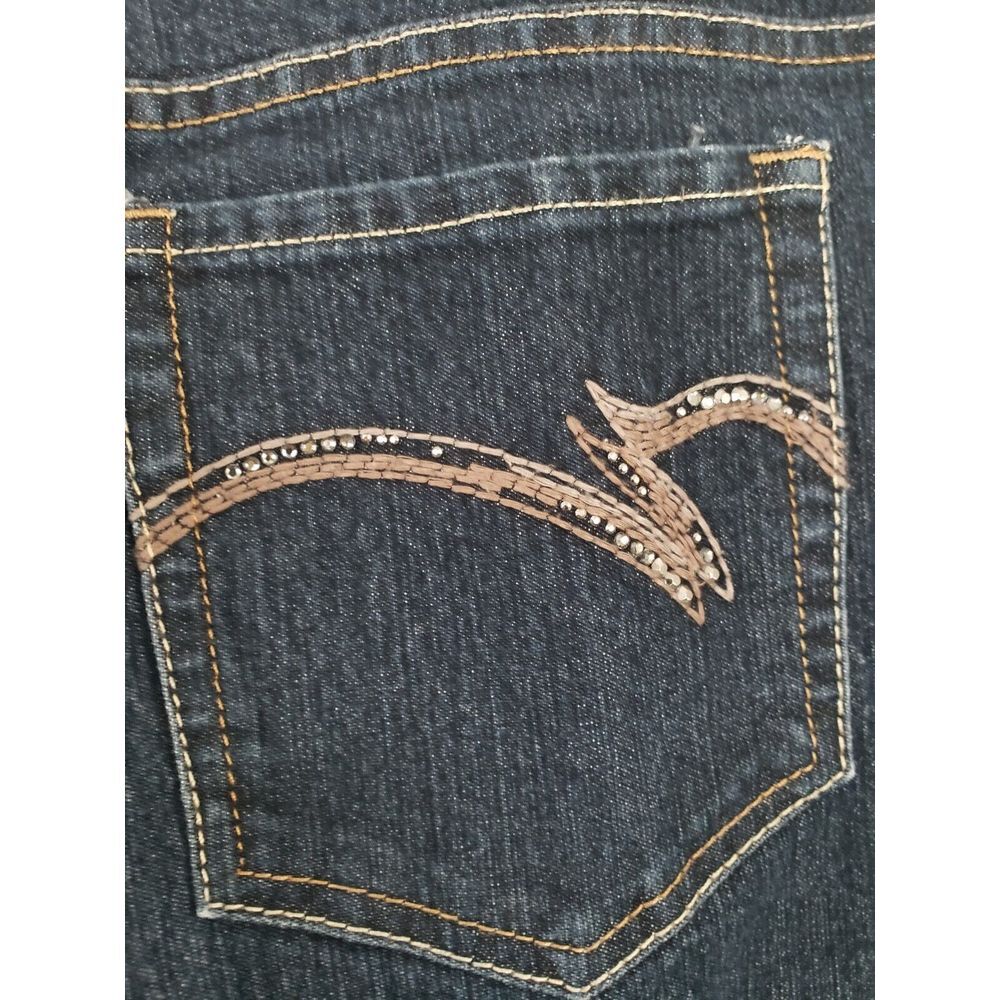 Vtg Gloria Vanderbilt Amanda Jeans Sz 6‎ Average Highwaist Blue Faux Rhinestones - Picture 5 of 10